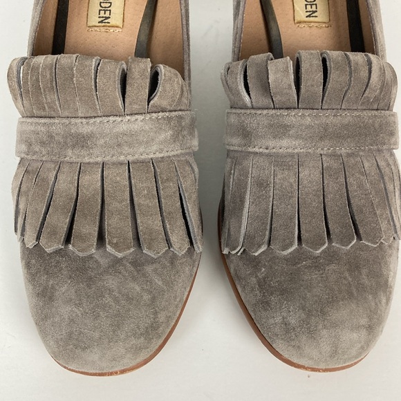 Steve Madden Kate Suede Fringed Loafer Pump Size 6.5 - Picture 5 of 13